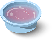 卡通盆子免抠元素|热水水盆水盆子装水