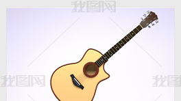 3D吉他模型 建模