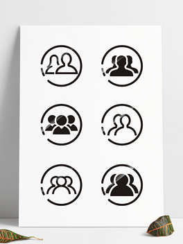 矢量名片卡通人物人形联系人icon小图标