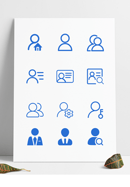 简约扁平化管理员图标icon