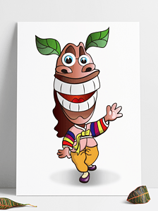 大马免抠元素|大马卡通形象ip