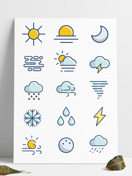 天气彩色矢量icon图标