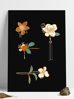 古风发饰专题模板-古风发饰图片素材下载-我图网