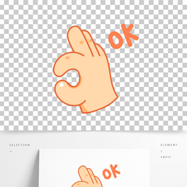 ok手势图片漫画图片