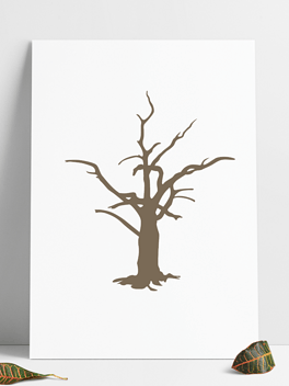 枯树枯树枝矢量图