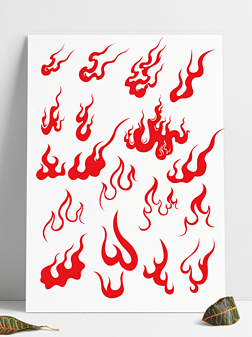 古典传统纹样中国火纹矢量素材