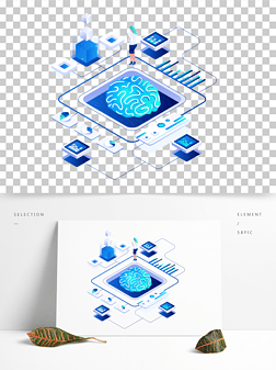 ai2.5免抠元素|未来科技互联网人工智能ai大数据2.5d