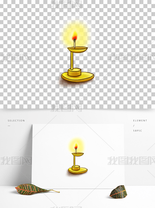 烛台蜡烛儿童插画简笔画