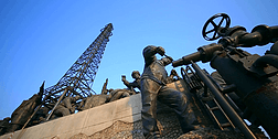 石油工人形象雕塑