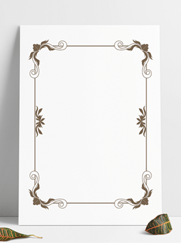 欧式古典花纹花边证书邀请函边框文本框