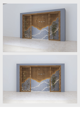 中式山水形象背景