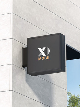 效果图样机16-户外广告牌指示牌招牌店招样机17办公室墙体立体文字