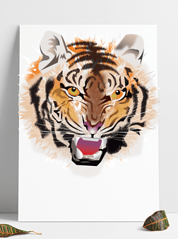 新年设计素材矢量图免抠元素|虎年吉祥虎头设计素材高清矢量图