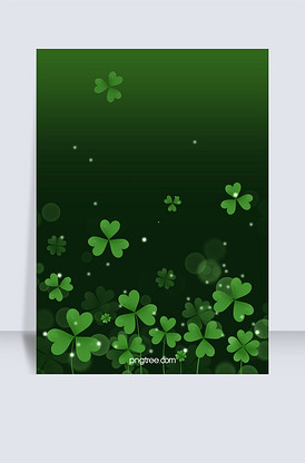 圣帕特里克节深绿色背景