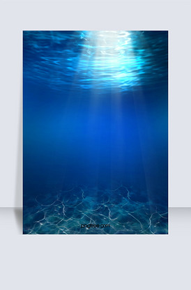 深蓝色渐变海底照明背景