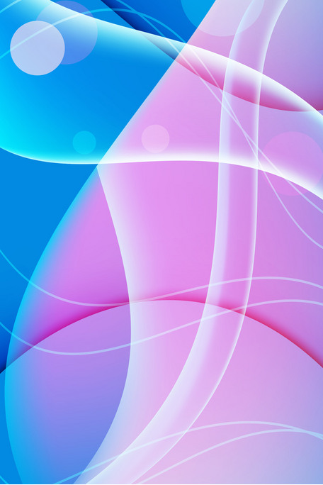 粉紫小清新渐变背景海报