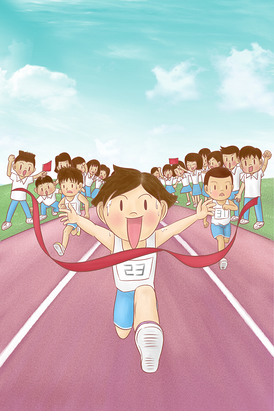 秋季学生运动会手绘卡通教育校园海报