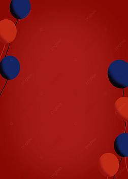 红色简单气球几何背景