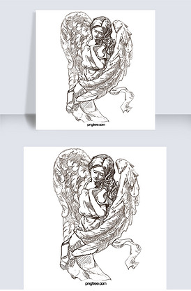 黑白色翅膀图片素材_黑白色翅膀模板下载-我图网vip素材