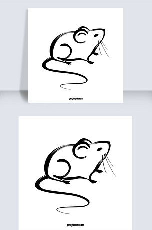 2020年创意生肖毛笔老鼠