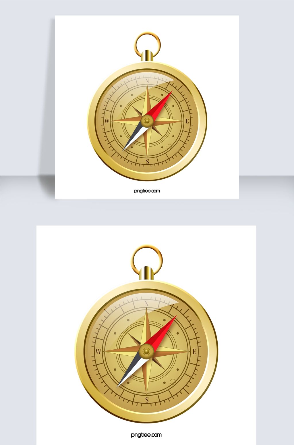 手绘圆形航海指南针