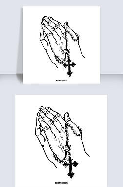 祈祷神十字架项链