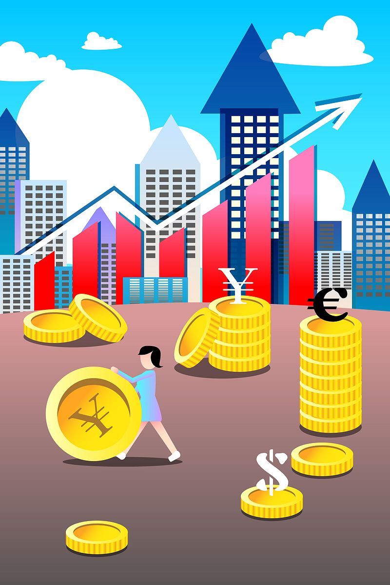 商务金融矢量背景插画