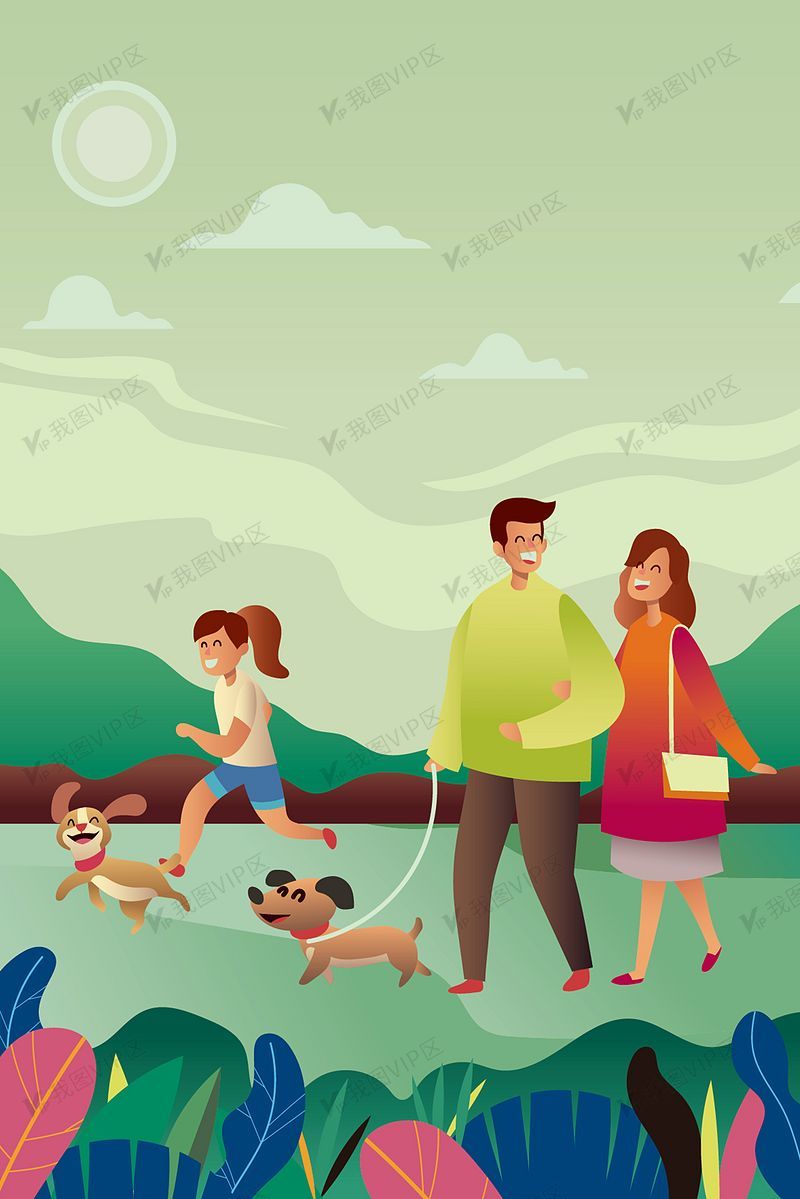 公园一角的遛弯人群