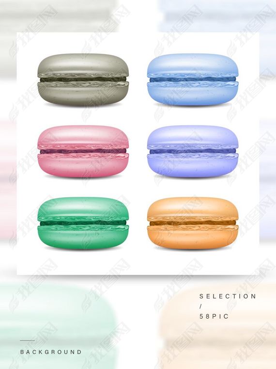 ϸɫķʱMacaronsڰɫ³ζʵʳƷʸͼ