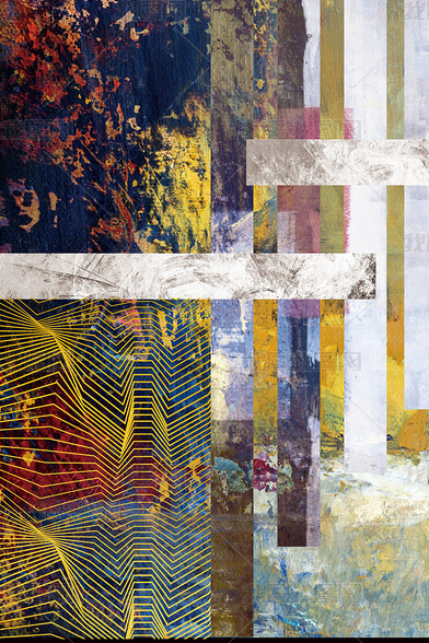 花纹图案北欧现代后现代简约抽象油画肌理色彩文艺背景花纹图案家居