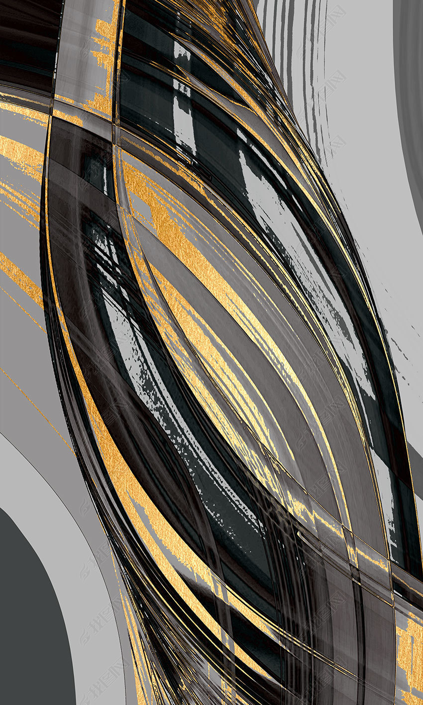 花纹图案现代简约抽象鎏金水墨后现代轻奢北欧花纹图案家居数码图案