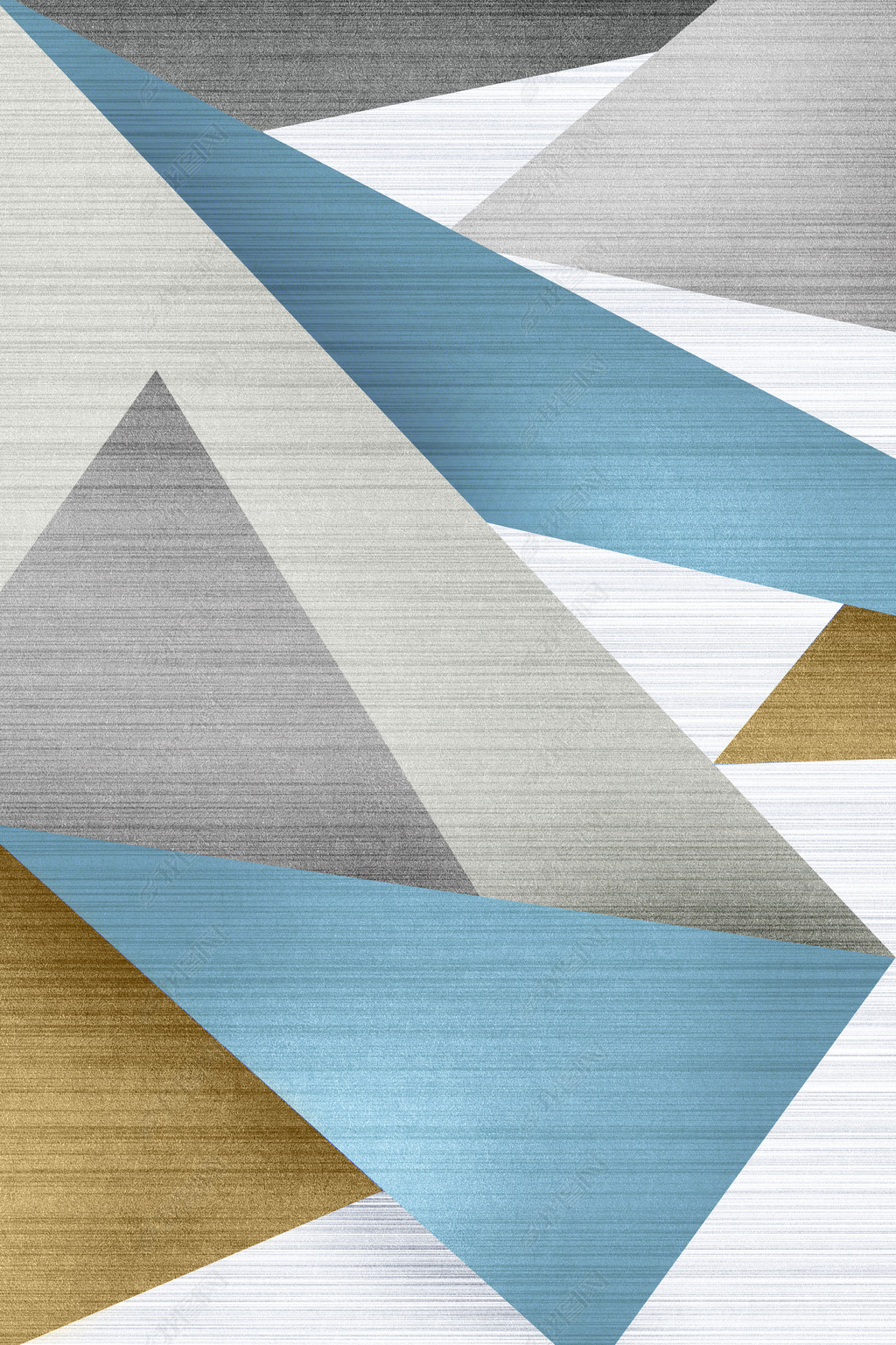 花纹图案北欧现代几何渐变蓝色轻奢地垫床边毯花纹图案家居数码图案