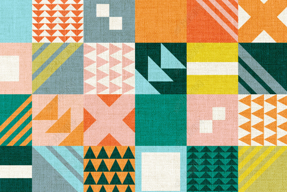 花纹图案现代简约北欧抽象手绘几何时尚商务花纹图案家居数码图案