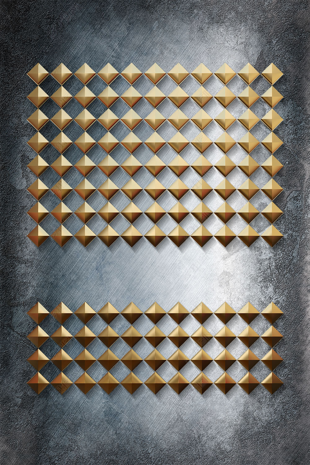 原创花纹图案-现代简约抽象金色立体菱形工业风几何花纹图案家居数码