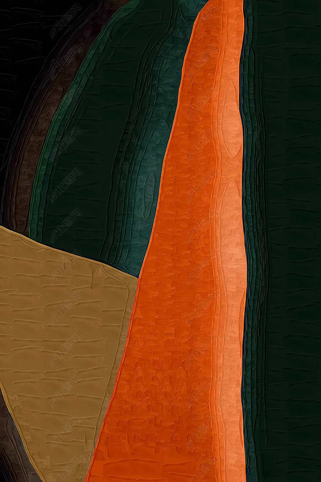 花纹图案艺术油画几何线条抽象画色块肌理轻奢晶瓷画入户画花纹图案