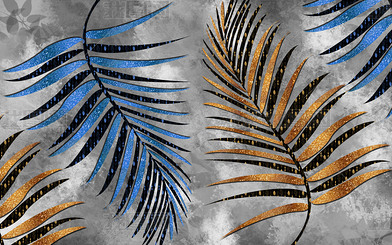 花纹图案-高贵大气轻奢叶子北欧风系列花纹图案家居数码图案