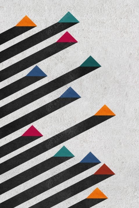 花纹图案现代轻奢创意立体黑白色块拼接花纹图案家居数码图案