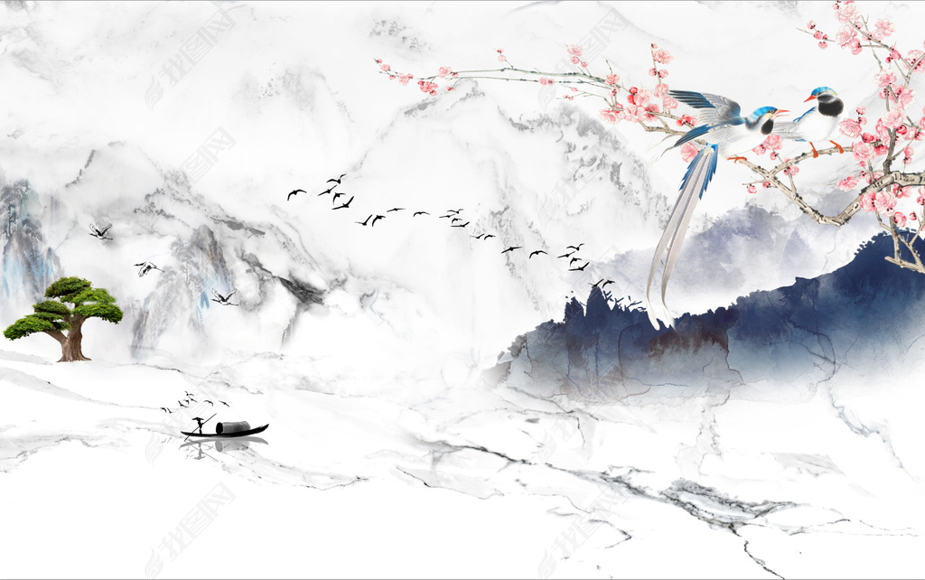 花纹图案创抽象水墨意境水墨大理石水墨画大理石花纹图案家居数码图案