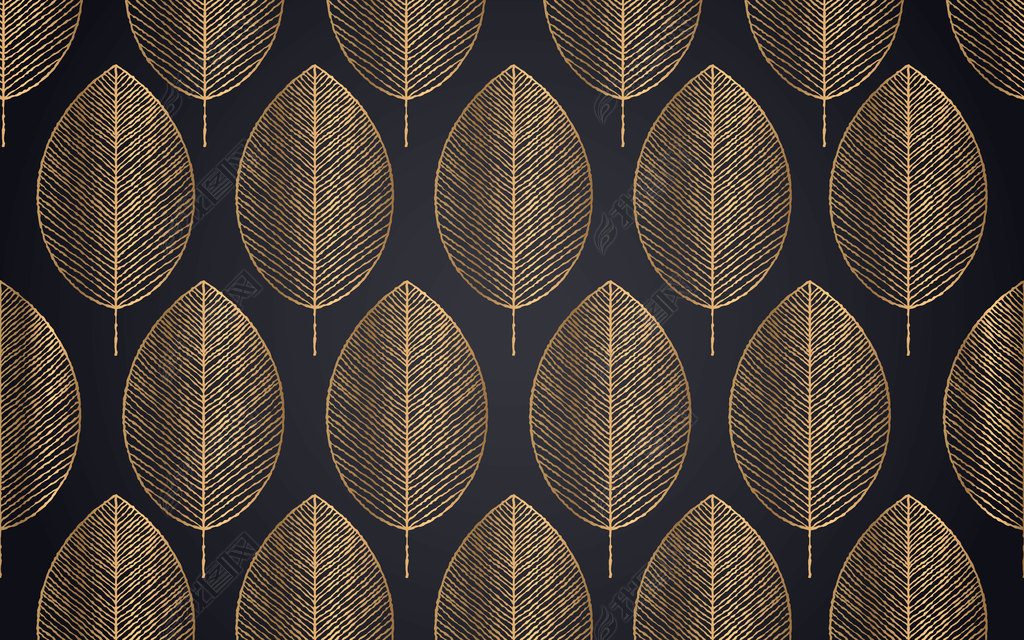 花纹图案原创现代简约轻奢艺术叶子抽象线条沙发花纹图案家居数码图案