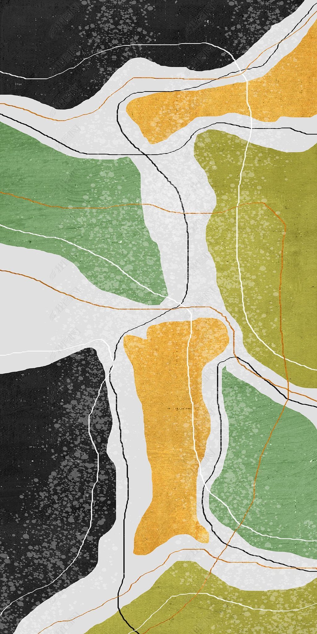 花纹图案现代简约抽象艺术水彩水墨笔触色块家居油画花纹图案家居数码