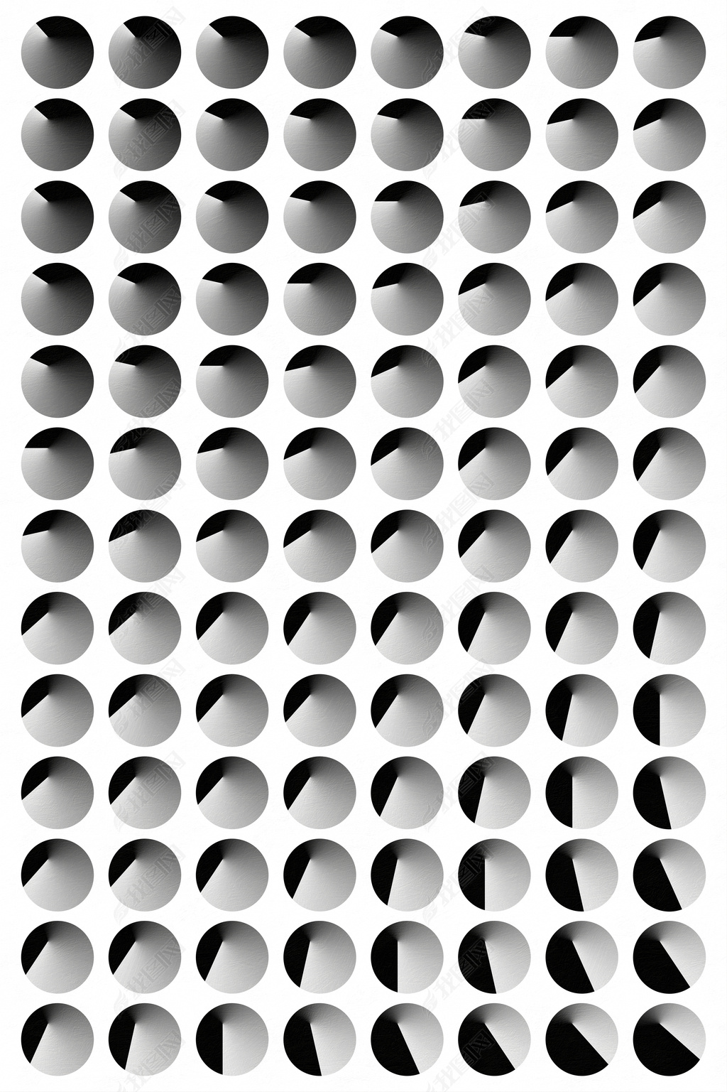 花纹图案现代时尚素雅黑白灰渐变几何圆圈纹理轻奢艺术花纹图案家居