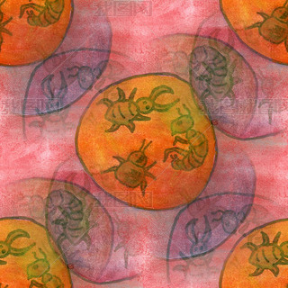 Seamless flea parasites abstract art watercolor handmade wallpaper texture