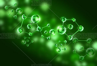 illustration de cellule verte molcule ADN