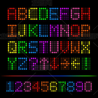 Colorful Digital Font Illustration