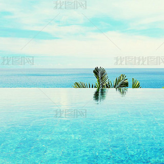 infinity pool with sea views
