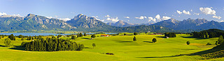 wide panorama landscape at alps mountains in Baria