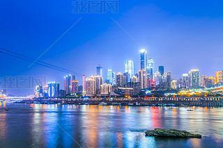 City architecture view, night view and skyline