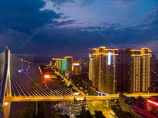 Hubei Yichang city aerial photography charming scenery in summer