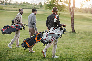 golfers on golf course 