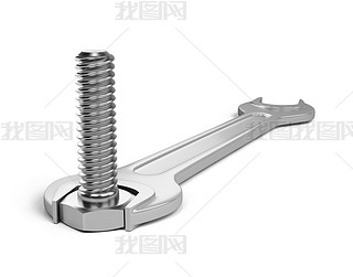 Spanner with bolt